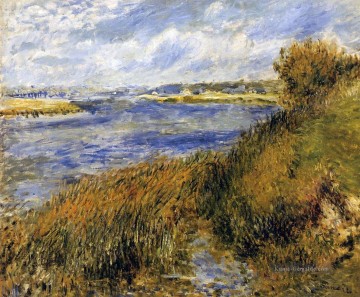  Strom Kunst - Ufer der Seine bei Champrosay Pierre Auguste Renoir Landschaft Strom